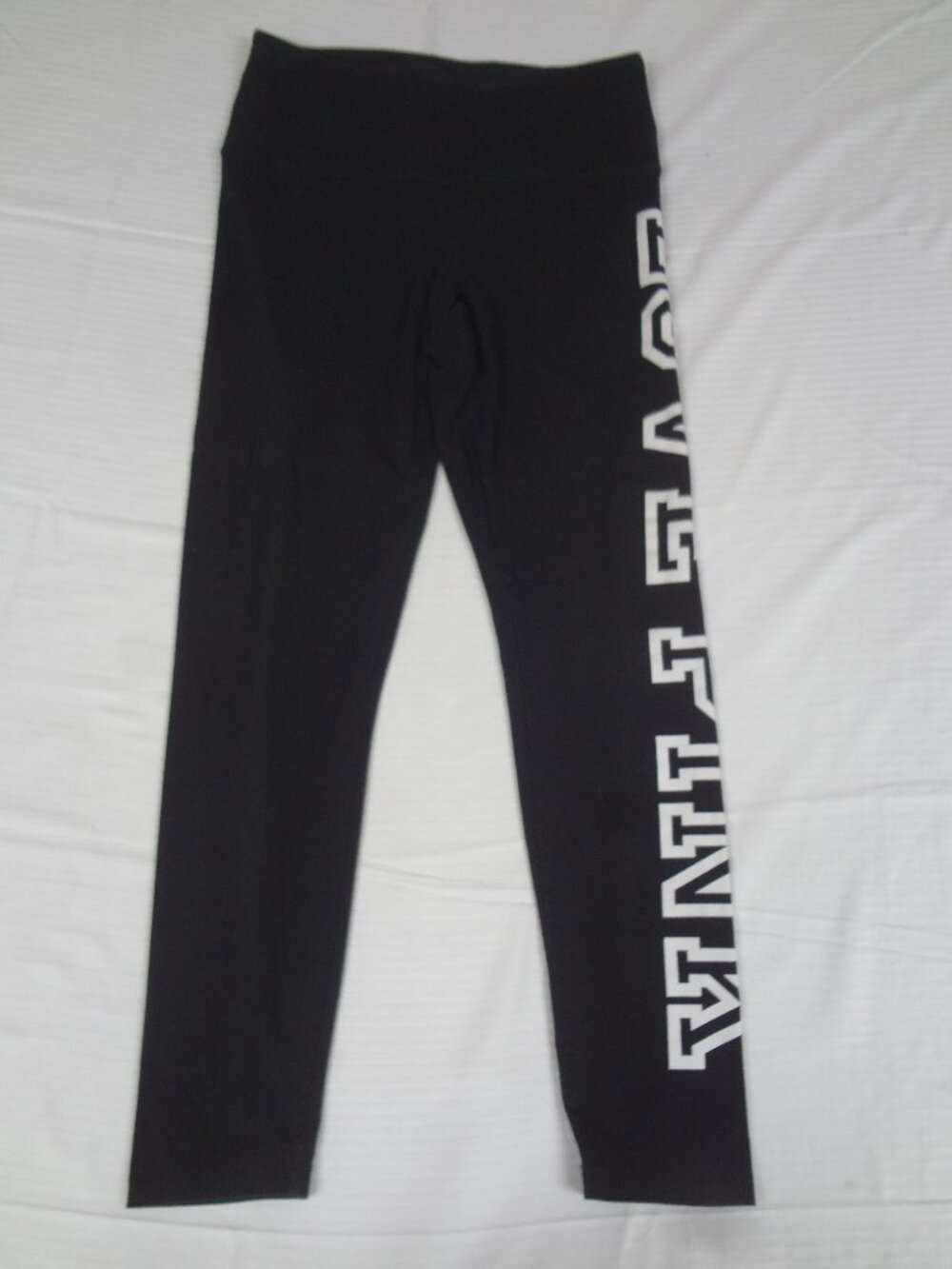 PINK YOGA BY VICTORIA'S SECRET LOVE PINK BLACK LARGE LEGGINGS PANTS L747